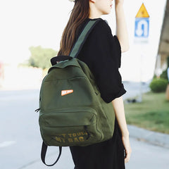 Waterproof Canvas Women Backpack Anti-Theft Shoulder Bag School Bag