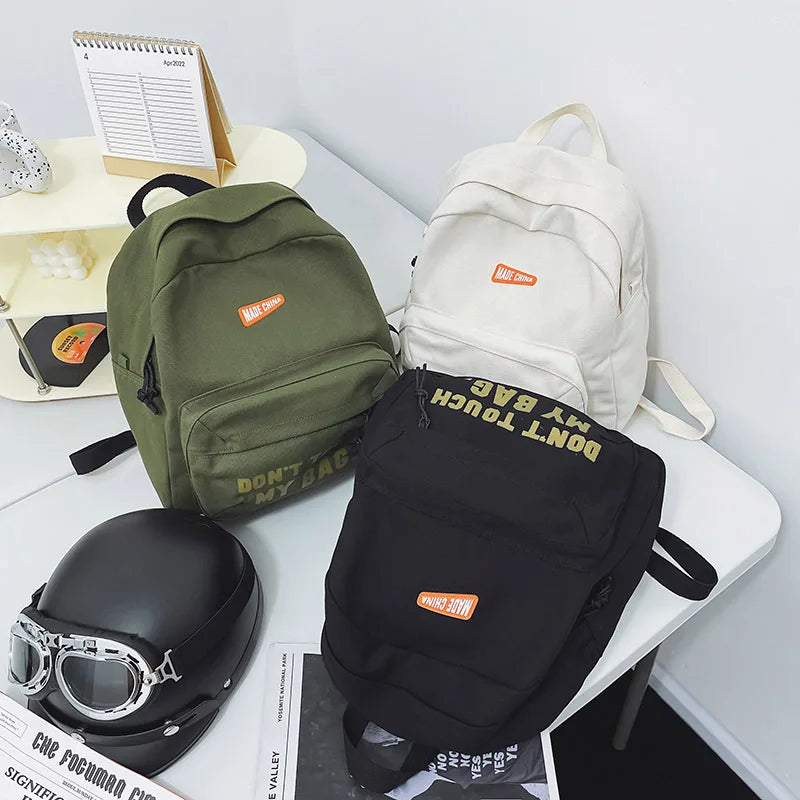 Waterproof Canvas Women Backpack Anti-Theft Shoulder Bag School Bag