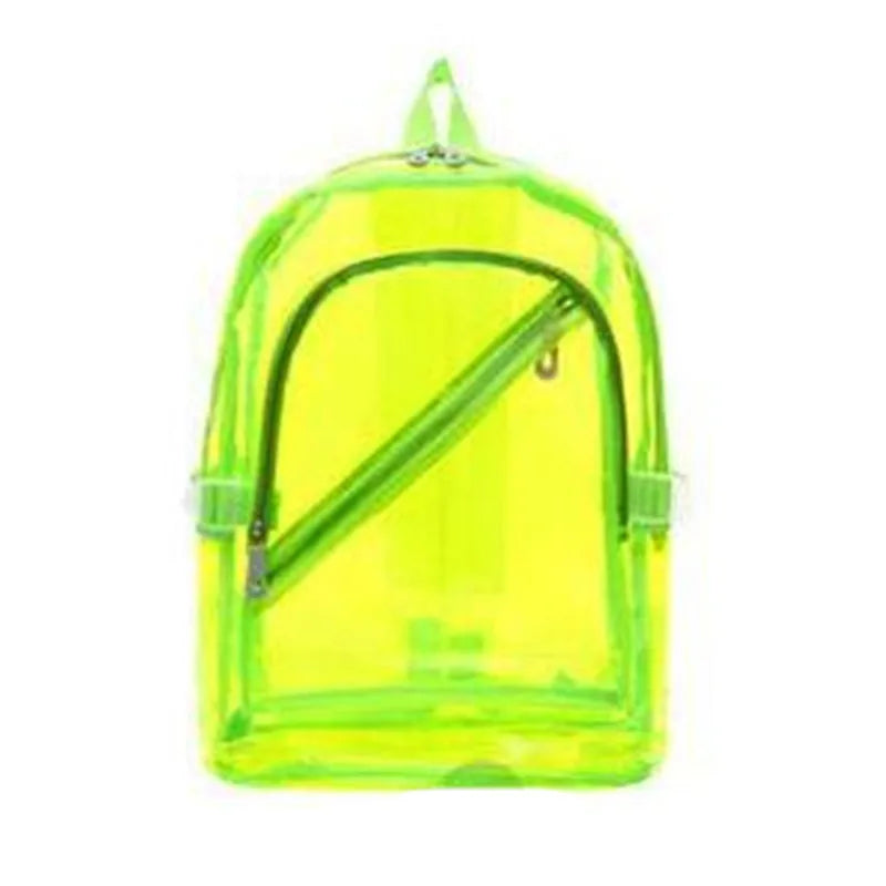 Clear PVC Backpack for Teenage Girls School Shoulders Bag
