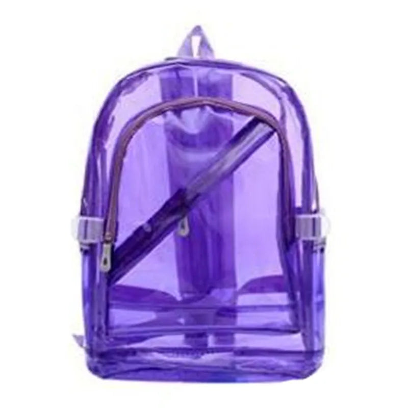 Clear PVC Backpack for Teenage Girls School Shoulders Bag