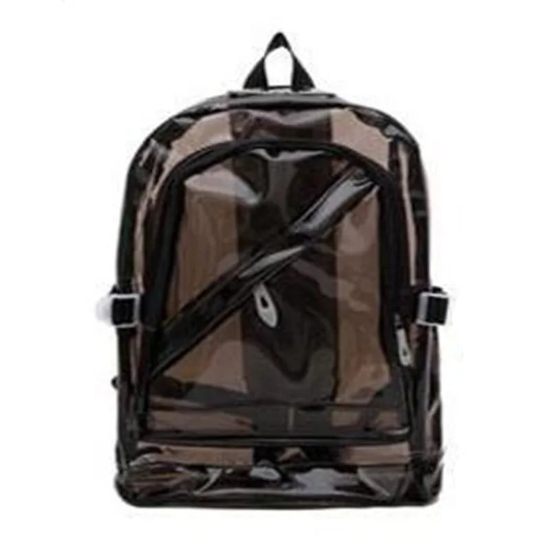 Clear PVC Backpack for Teenage Girls School Shoulders Bag