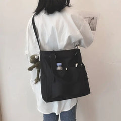 Waterproof Canvas Bag Large Capacity Harajuku Japanese Shoulder Bag