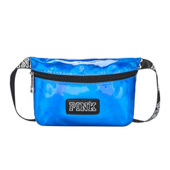 Waterproof Holographic Heuptas Fanny Pack - Pink Waist Bag for Women