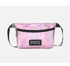 Waterproof Holographic Heuptas Fanny Pack - Pink Waist Bag for Women