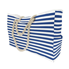 Waterproof Beach Tote Bag Large Capacity Striped Shoulder Bag