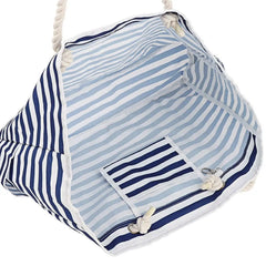 Waterproof Beach Tote Bag Large Capacity Striped Shoulder Bag