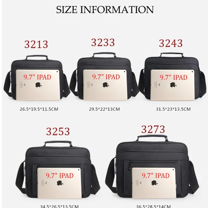 Waterproof Men Briefcase Shoulder Bags Women Messenger Bag Crossbody Bags