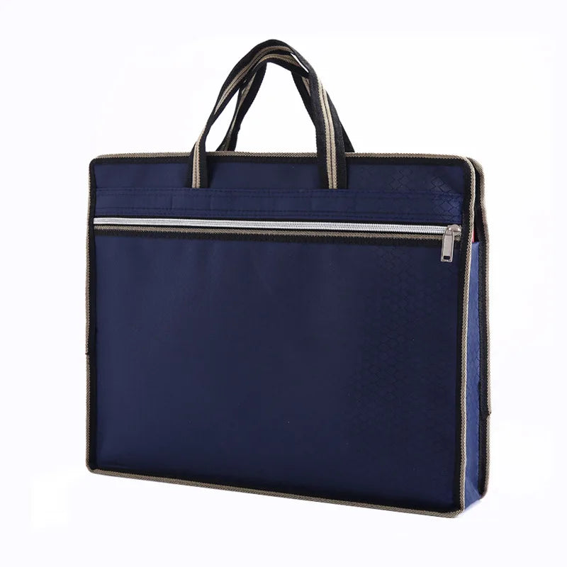 Waterproof Briefcase Canvas Portable High Capacity A4 Document Bag