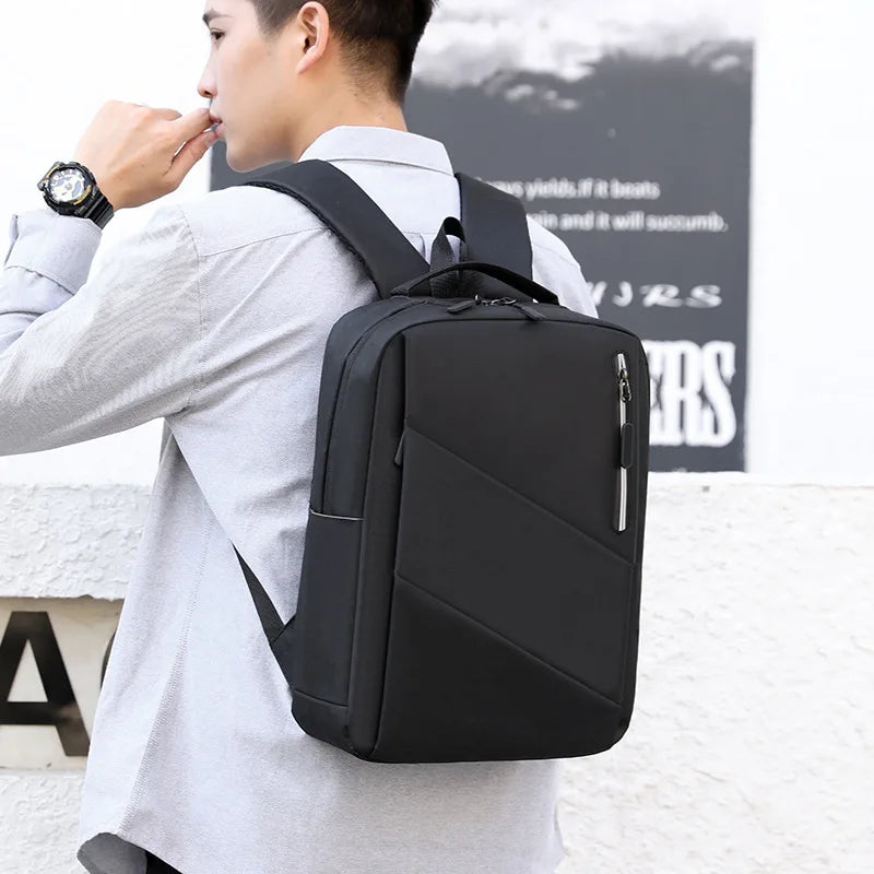 Waterproof Business Backpack Men Stylish Reflective Backpacks USB Charging Bag