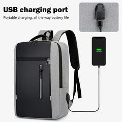 Waterproof Men's Business Backpack USB School Backpacks 15.6 Inch Laptop Bag