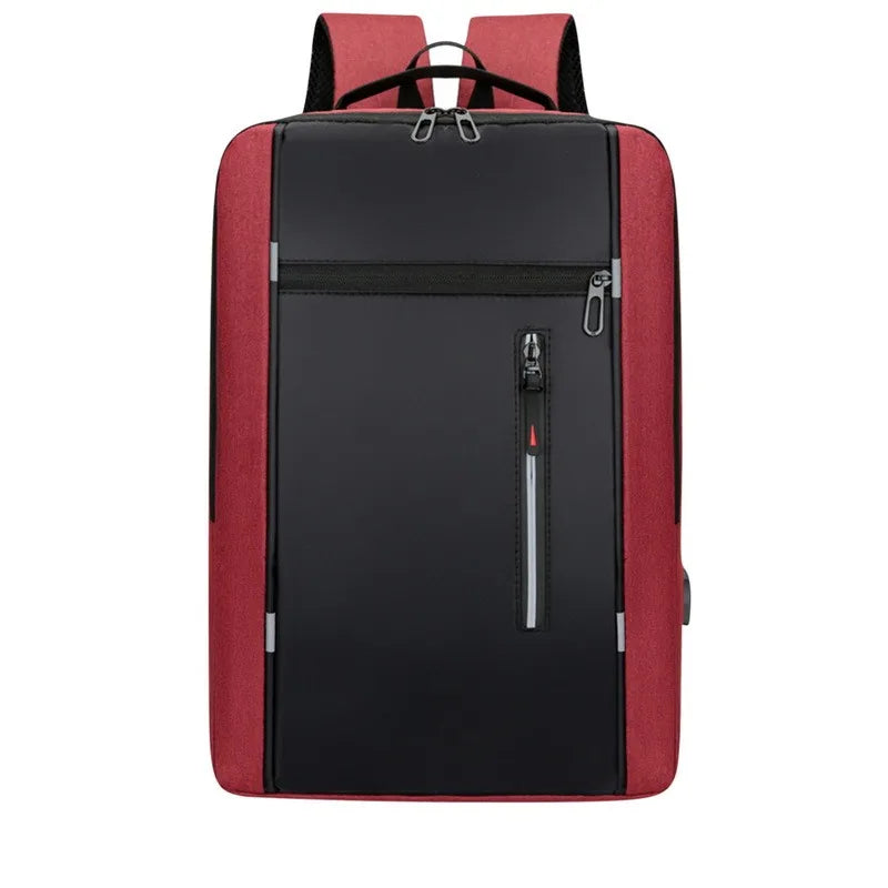 Waterproof Men's Business Backpack USB School Backpacks 15.6 Inch Laptop Bag