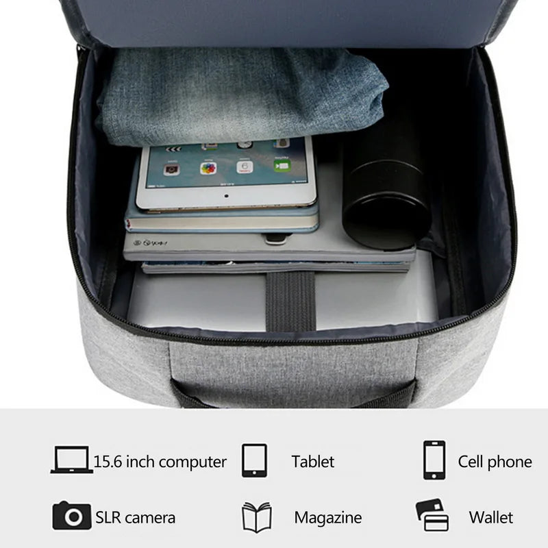 Waterproof Business Backpack USB School 15.6" Laptop