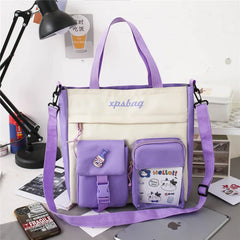 Waterproof Canvas Handbags Shoulder Bag Bags Women Youth Girls Casual Tote Bag