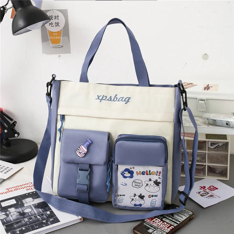 Waterproof Canvas Handbags Shoulder Bag Bags Women Youth Girls Casual Tote Bag