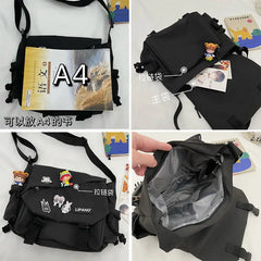 Waterproof Canvas Shoulder Bag Large Capacity Crossbody Bags