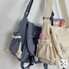 Waterproof Canvas Shoulder Bag Large Capacity Crossbody Bags