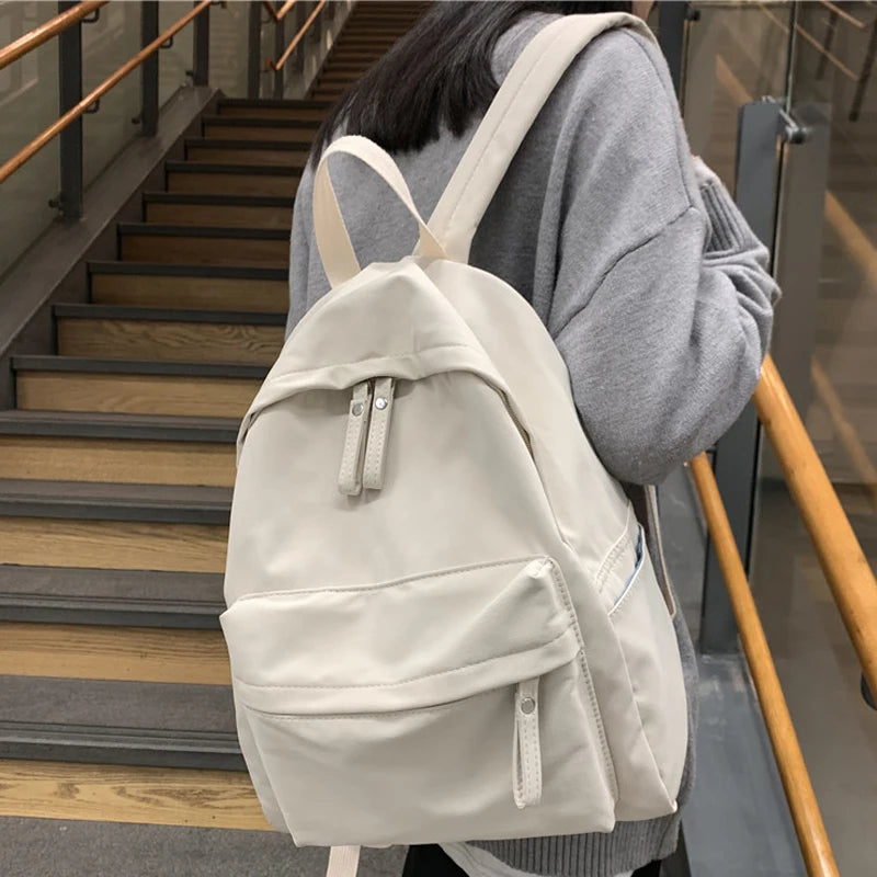 Waterproof Canvas Women Backpack School Bag Backpacks for Teenage