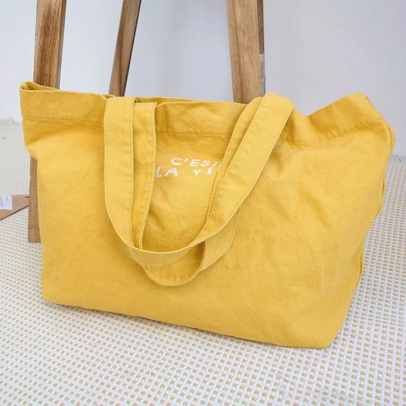 Waterproof Canvas Women's Shoulder Bags Ladies Handbags