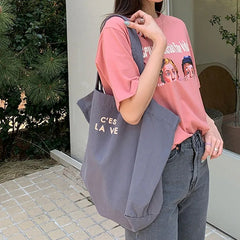 Waterproof Canvas Women's Shoulder Bags Ladies Handbags