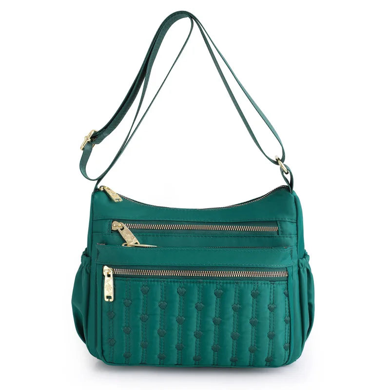Waterproof Casual Mommy Bags Spring Women Nylon Shoulder Bags Messenger Embroide