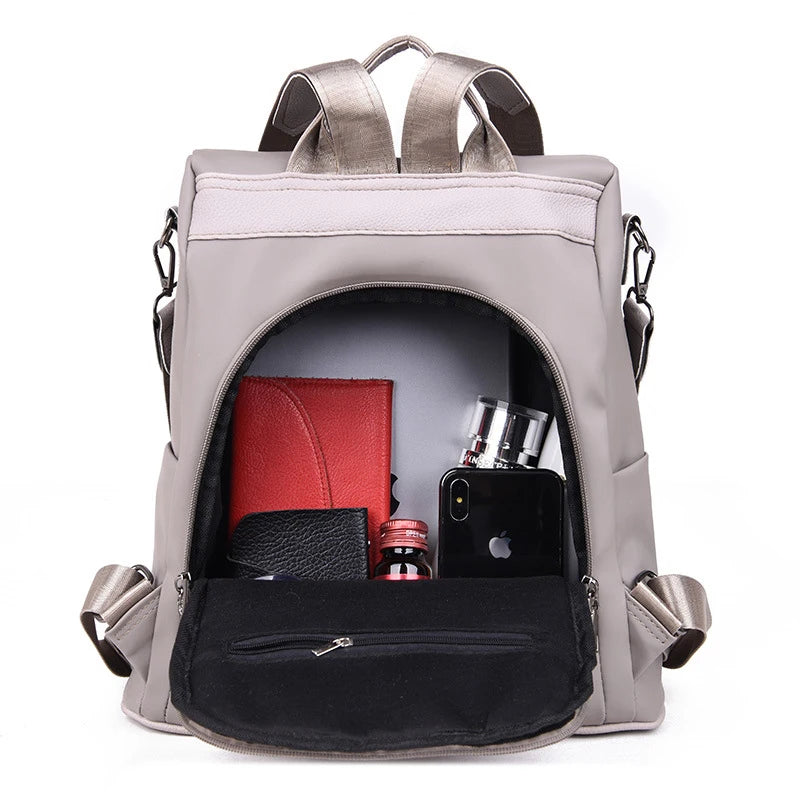 Waterproof Casual Women Backpack Purse Anti-theft Rucksack Mochila Hairball