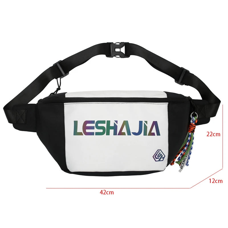 Waterproof Composite Waist Bag For Men Unisex Reflective Outdoor Chest Bag