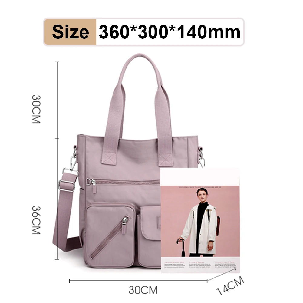 Waterproof Crossbody Bags Casual Nylon Lady Handbags Large Capacity