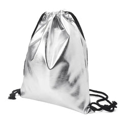 Waterproof Drawstring Backpack Bag PU Leather Women Sport Gym Bag