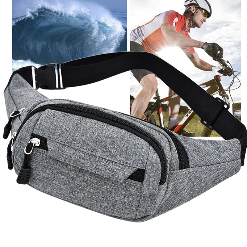 Waterproof Waist Bag for Sports and Travel, Unisex Fanny Pack