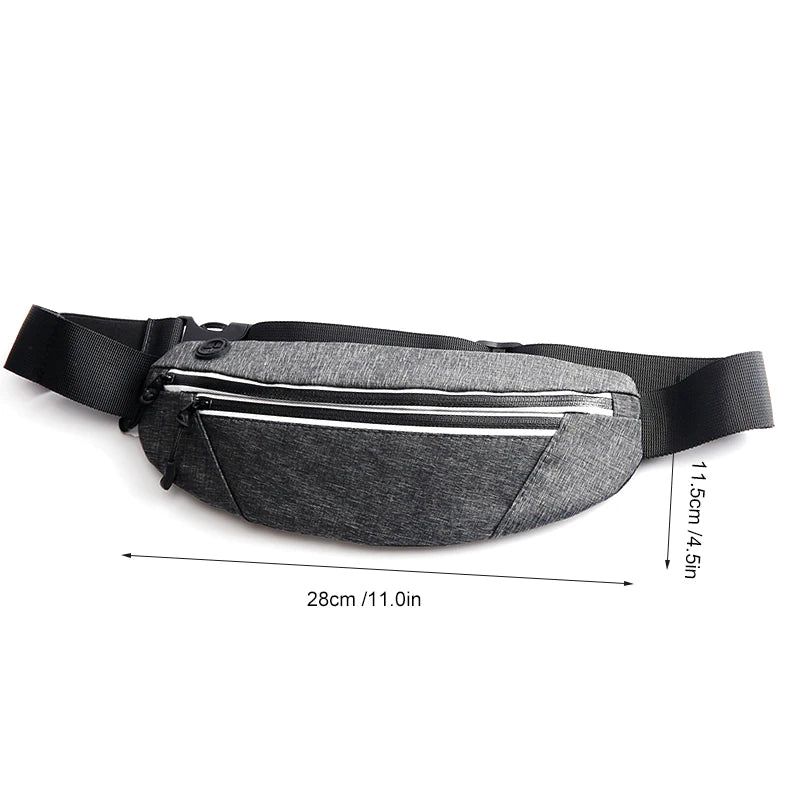 Waterproof Fanny Pack Outdoor Sport Waist Bag Reflective Hip Bag