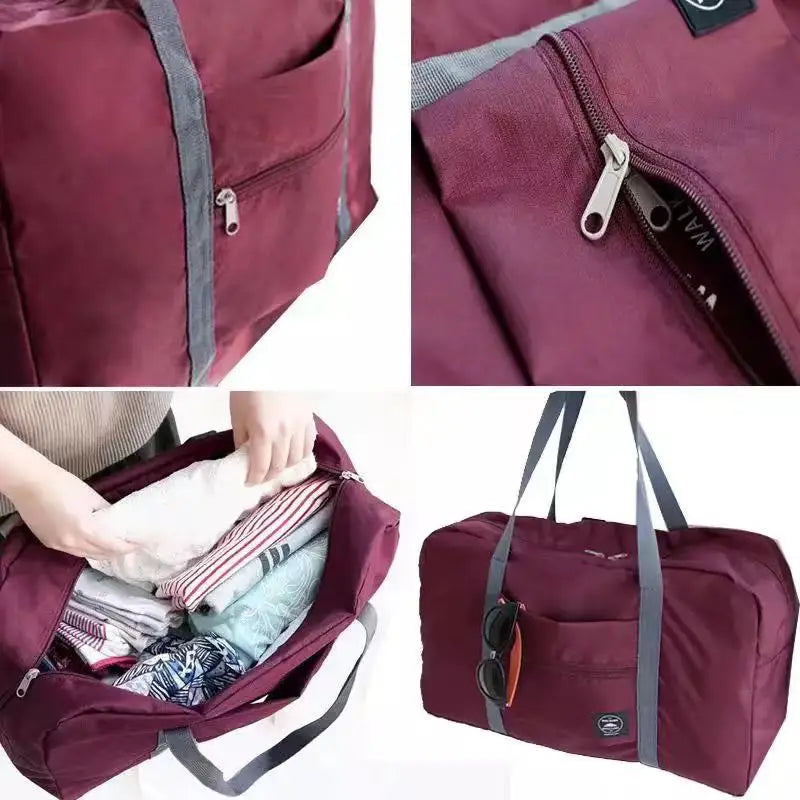 Waterproof Foldable Nylon Luggage Bag Casual Shoulder Bags