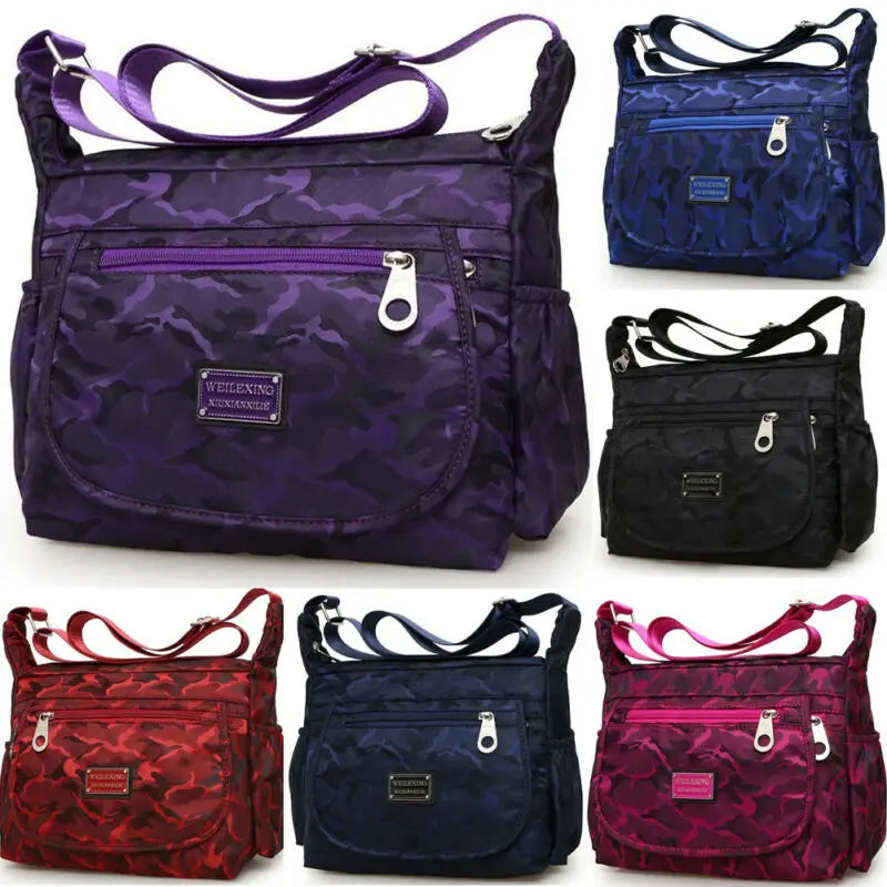 Waterproof Handbag Single-shoulder Nylon Purse Travel Lady