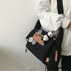 Waterproof Harajuku Crossbody Bag Retro Nylon Large Capacity Messenger Shoulder