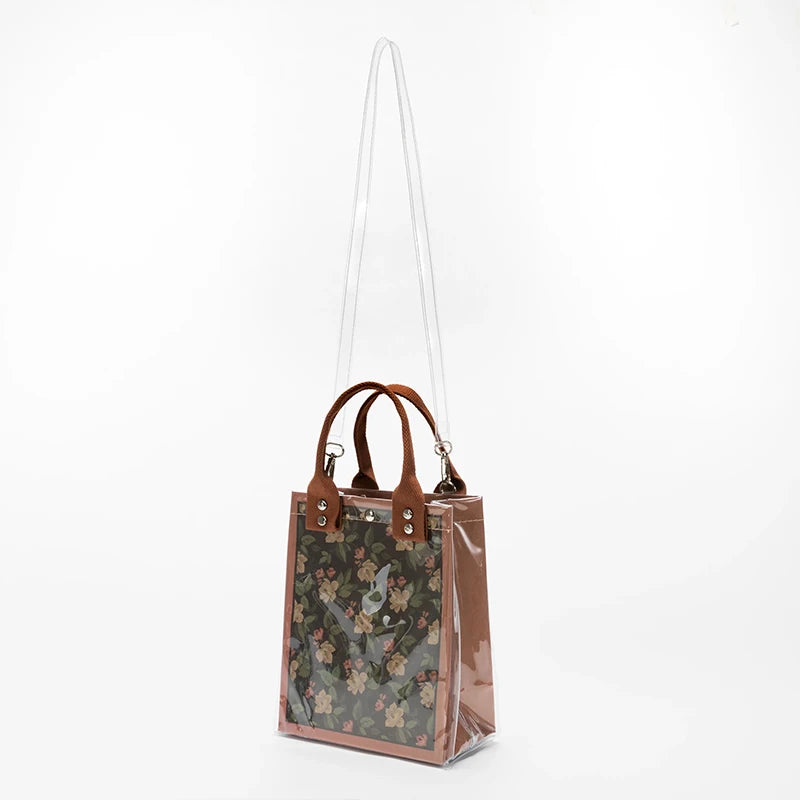 Waterproof Jelly Tote Bag Women Eco Friendly Clear PVC Handbag
