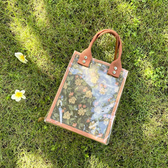 Waterproof Jelly Tote Bag Women Eco Friendly Clear PVC Handbag