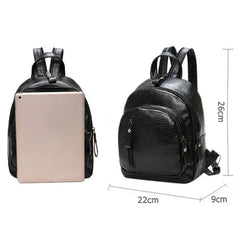 Waterproof Leather Women Backpack High Anti-theft Ladies Large Capacity Backpack
