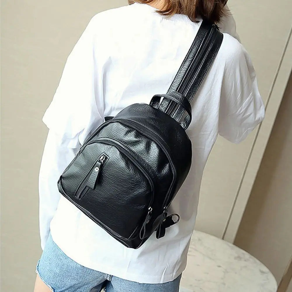 Waterproof Leather Women Backpack High Anti-theft Ladies Large Capacity Backpack