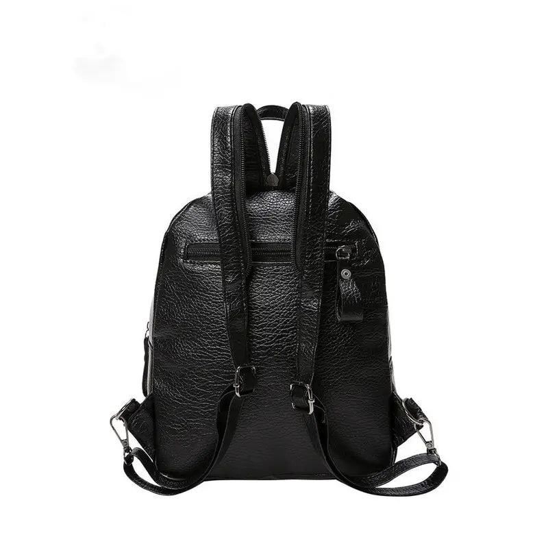 Waterproof Leather Women Mini Backpack Anti-Theft Famous Ladies Large Capacity