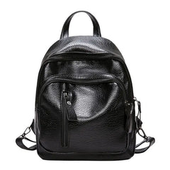 Waterproof Leather Women Mini Backpack Anti-Theft Famous Ladies Large Capacity
