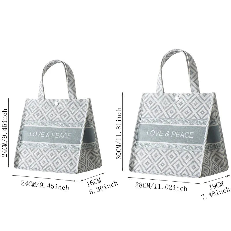 Waterproof Lunch Bag Office Thermal Tote Hiking Picnic Storage Pouch