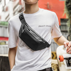 Waterproof Man Waist Bag Chest Pack Outdoor Fitness Crossbody Bag
