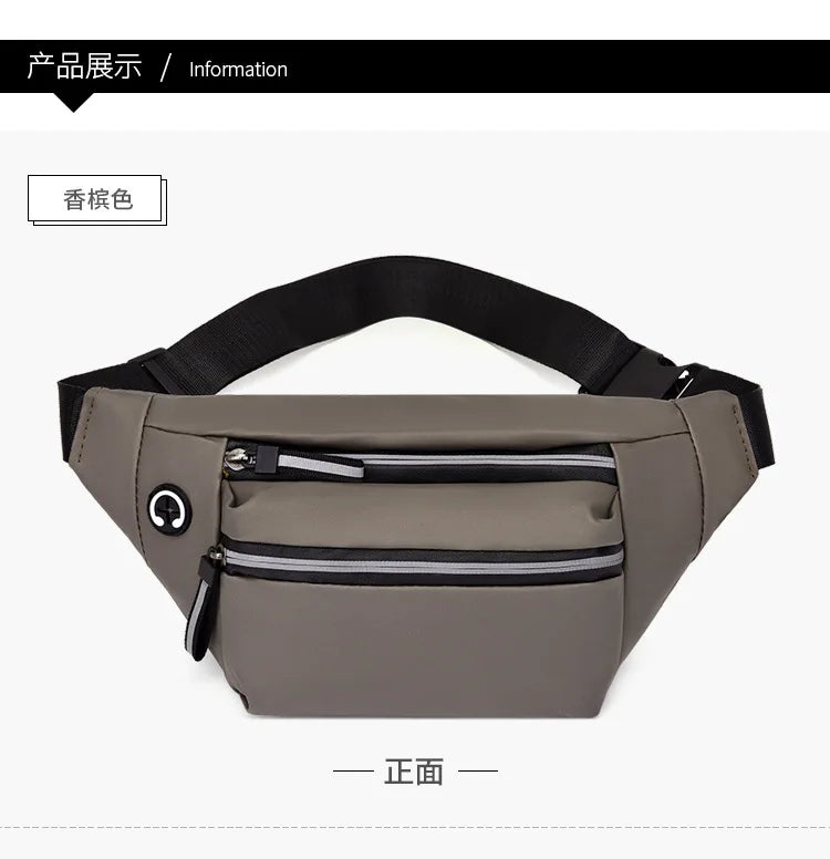 Waterproof Man Waist Bag Chest Pack Outdoor Sports