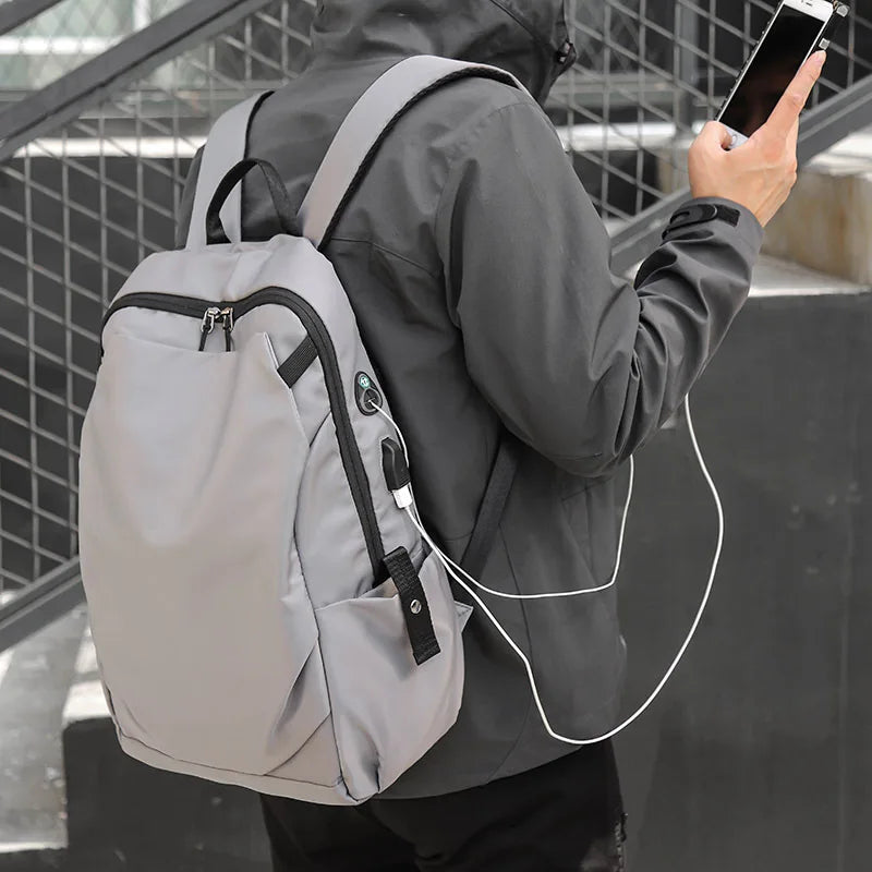 Waterproof Men Backpack with USB Charging Large Capacity