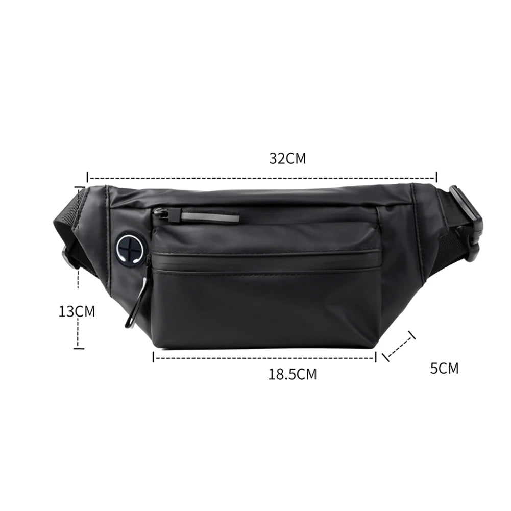 Waterproof Sport Waist Bag Reflective Zipper Outdoor Fanny Chest Pouch