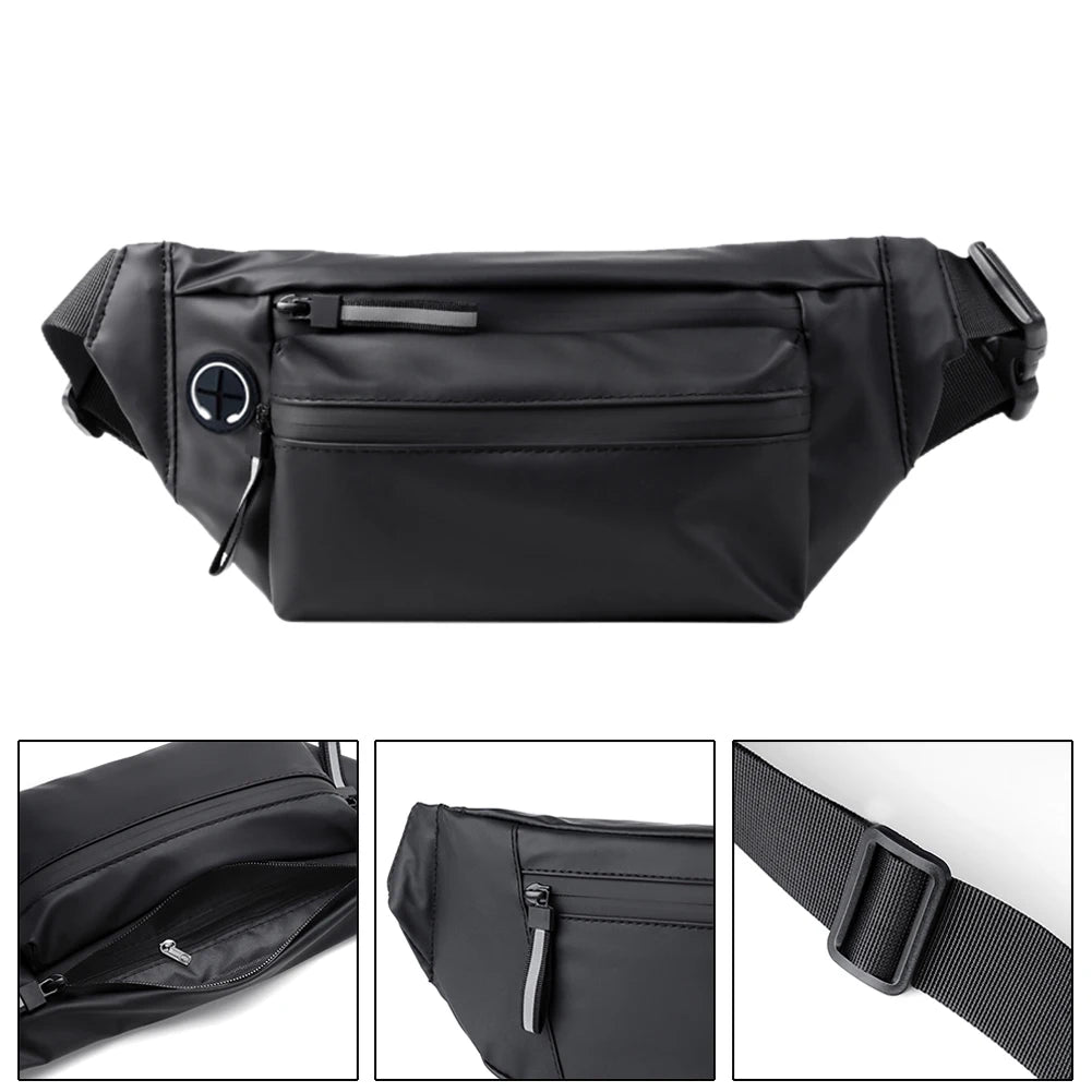 Waterproof Sport Waist Bag Reflective Zipper Outdoor Fanny Chest Pouch
