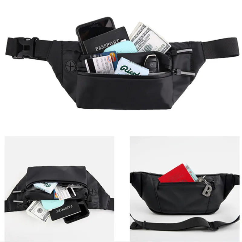 Waterproof Men Waist Bag Fanny Pack Chest Bags Outdoor Sports Crossbody Bags