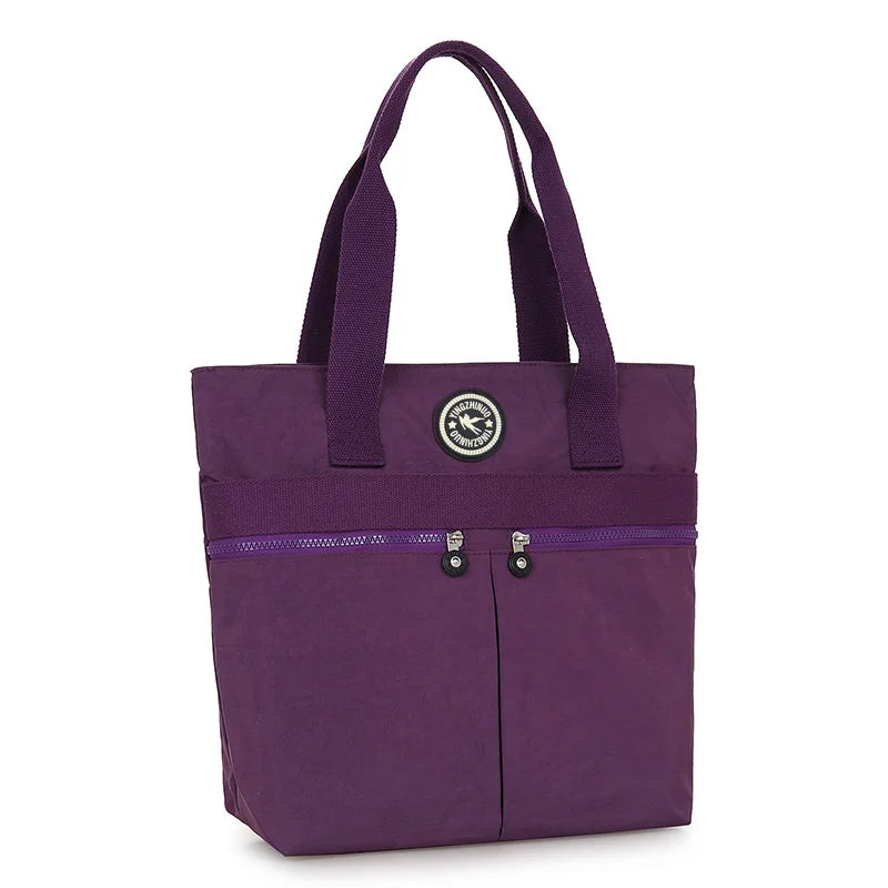 Waterproof Nylon Bag Large Capacity Women Shopping Bag Casual Ladies