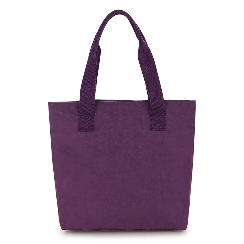 Waterproof Nylon Bag Large Capacity Women Shopping Bag Casual Ladies