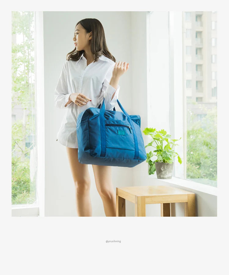 Waterproof Nylon Bag Women Travel Bag Large Capacity Weekend Travelbags