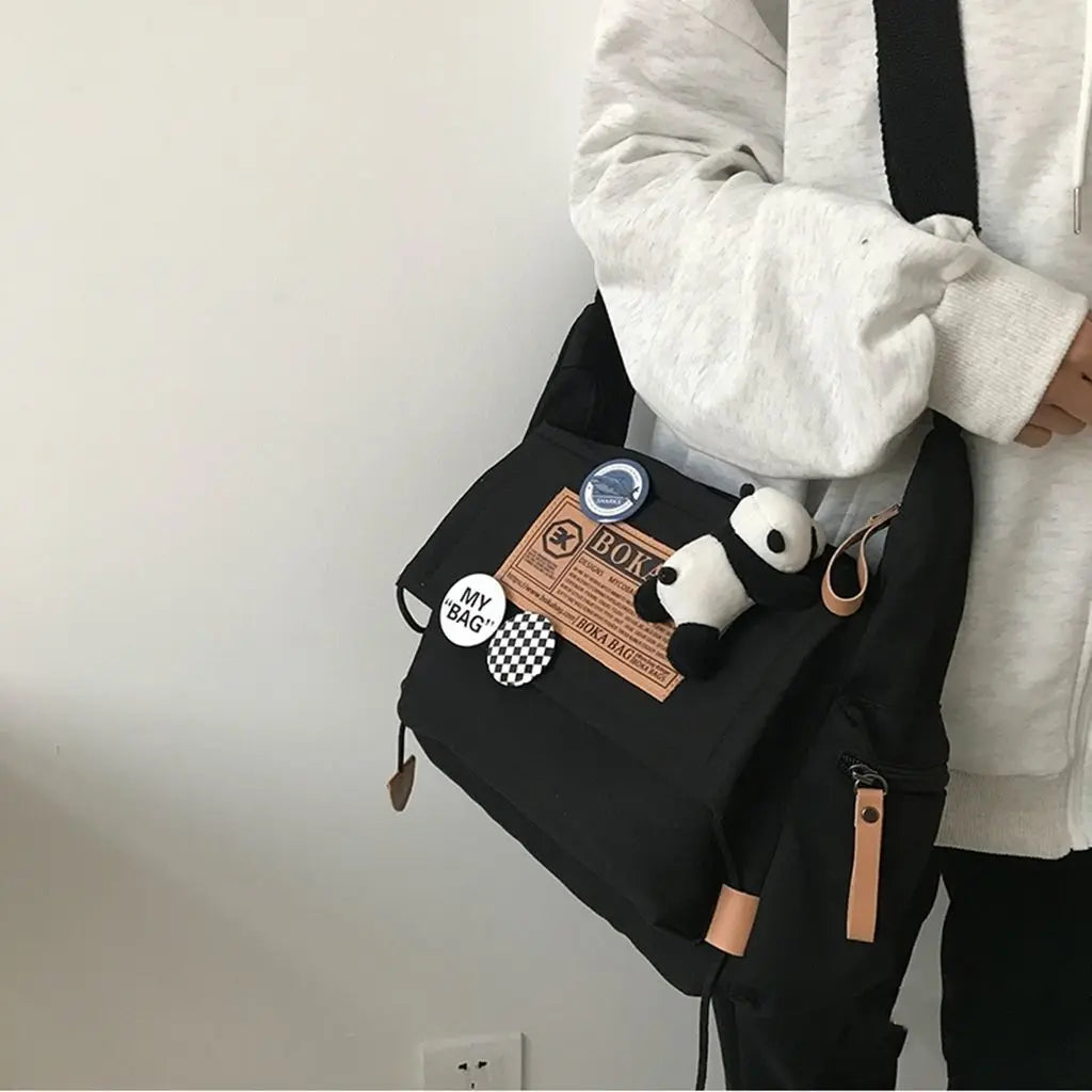 Waterproof Nylon Crossbody Bag Large Capacity Handbag Shoulder Messeng